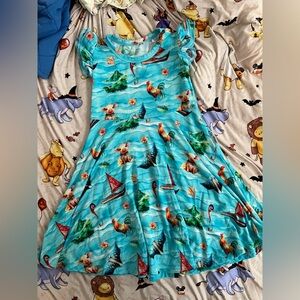 Tiny Threads Disney Moana Inspired Flutter Sleeve Twirl Dress 2T VGUC